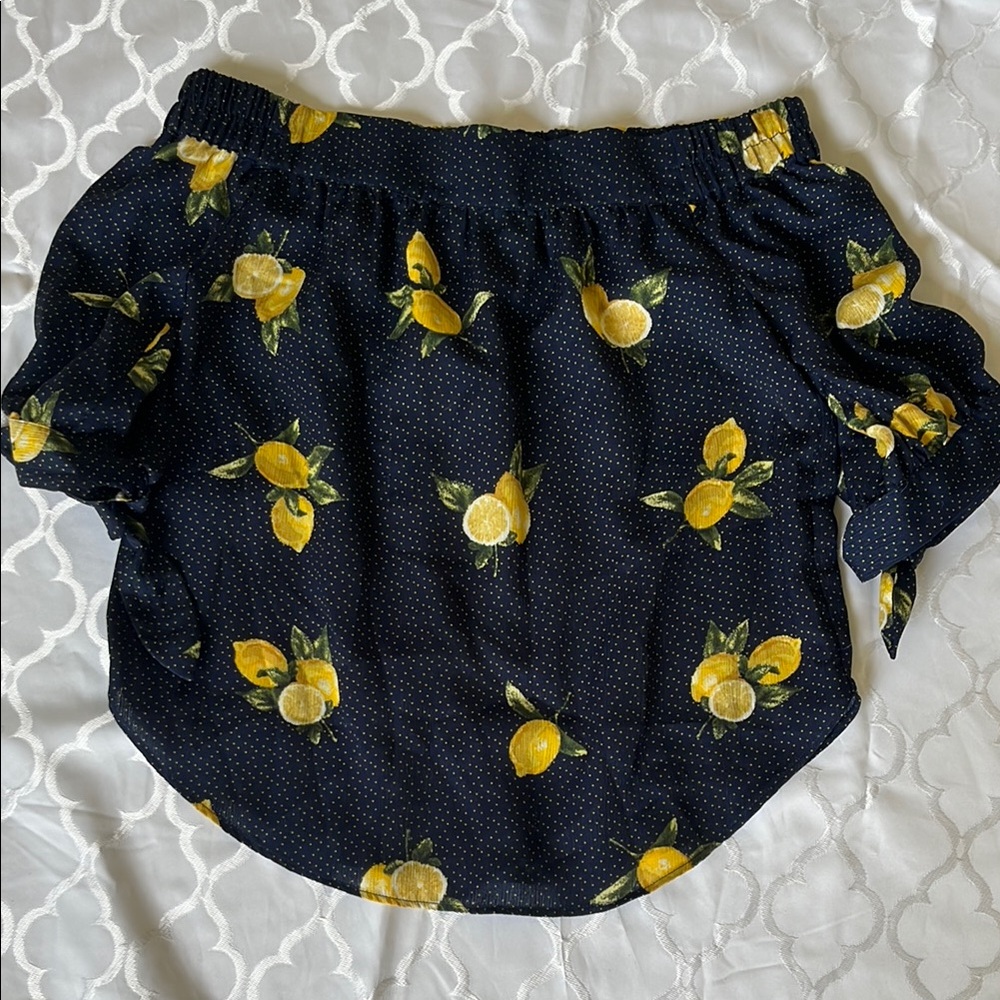 Lemon Print Top